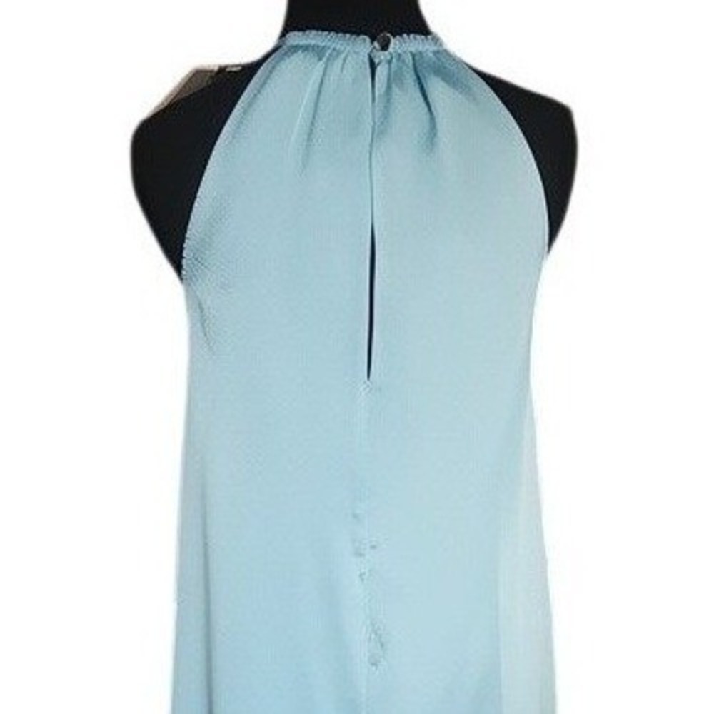 TED BAKER LONDON Roxieyy Halter Midi Dress Blue XSmall Hammered Satin NWT $260 - Picture 4 of 7
